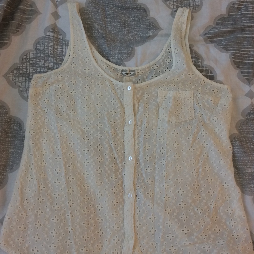 Cream colored tank top